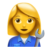 Apple(iPhone) Woman Mechanic Emoji