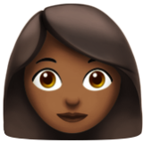 Apple(iPhone) Woman: Medium-Dark Skin Tone Emoji