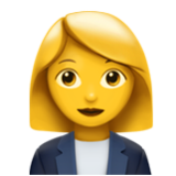 Apple(iPhone) Woman Office Worker Emoji