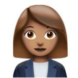 Apple(iPhone) Woman Office Worker: Medium Skin Tone Emoji