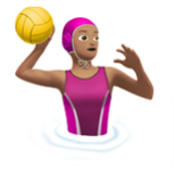 Apple(iPhone) Woman Playing Water Polo: Medium Skin Tone Emoji