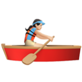 Apple(iPhone) Woman Rowing Boat: Light Skin Tone Emoji