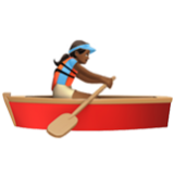 Apple(iPhone) Woman Rowing Boat: Medium-Dark Skin Tone Emoji