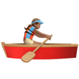 Apple(iPhone) Woman Rowing Boat: Medium Skin Tone Emoji