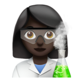 Apple(iPhone) Woman Scientist: Dark Skin Tone Emoji