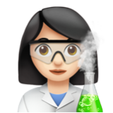 Apple(iPhone) Woman Scientist: Light Skin Tone Emoji