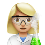 Apple(iPhone) Woman Scientist: Medium-Light Skin Tone Emoji