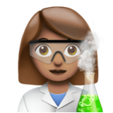 Apple(iPhone) Woman Scientist: Medium Skin Tone Emoji