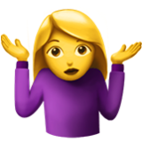 Apple(iPhone) Woman Shrugging Emoji