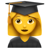 Apple(iPhone) Woman Student Emoji