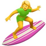 Apple(iPhone) Woman Surfing Emoji