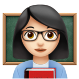 Apple(iPhone) Woman Teacher: Light Skin Tone Emoji