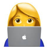 Apple(iPhone) Woman Technologist Emoji