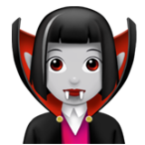 Apple(iPhone) Woman Vampire: Light Skin Tone Emoji