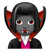 Apple(iPhone) Woman Vampire: Medium-Dark Skin Tone Emoji