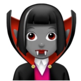 Apple(iPhone) Woman Vampire: Medium Skin Tone Emoji