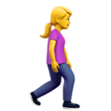 Apple(iPhone) Woman Walking Facing Right Emoji