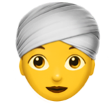 Apple(iPhone) Woman Wearing Turban Emoji