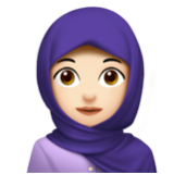 Apple(iPhone) Woman With Headscarf: Light Skin Tone Emoji