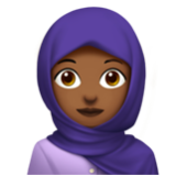 Apple(iPhone) Woman With Headscarf: Medium-Dark Skin Tone Emoji