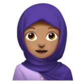 Apple(iPhone) Woman With Headscarf: Medium Skin Tone Emoji