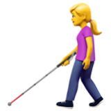 Apple(iPhone) Woman With White Cane Emoji