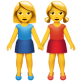 Apple(iPhone) Women Holding Hands Emoji