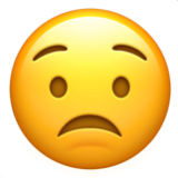 Apple(iPhone) Worried Face Emoji