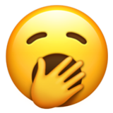 Apple(iPhone) Yawning Face Emoji