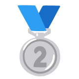 Google(Android) 2Nd Place Medal Emoji