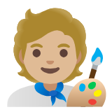 Google(Android) Artist: Medium-Light Skin Tone Emoji