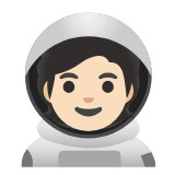 Google(Android) Astronaut: Light Skin Tone Emoji