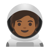 Google(Android) Astronaut: Medium-Dark Skin Tone Emoji