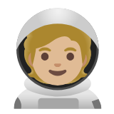 Google(Android) Astronaut: Medium-Light Skin Tone Emoji