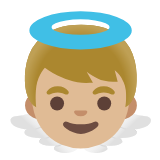 Google(Android) Baby Angel: Medium-Light Skin Tone Emoji