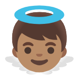 Google(Android) Baby Angel: Medium Skin Tone Emoji