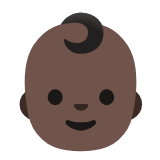 Google(Android) Baby: Dark Skin Tone Emoji