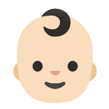 Google(Android) Baby: Light Skin Tone Emoji