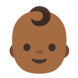 Google(Android) Baby: Medium-Dark Skin Tone Emoji