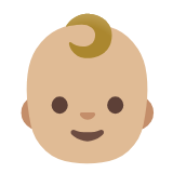 Google(Android) Baby: Medium-Light Skin Tone Emoji