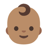 Google(Android) Baby: Medium Skin Tone Emoji