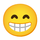 Google(Android) Beaming Face With Smiling Eyes Emoji