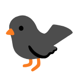 Google(Android) Black Bird Emoji