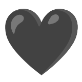 Google(Android) Black Heart Emoji