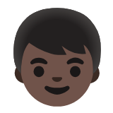 Google(Android) Boy: Dark Skin Tone Emoji