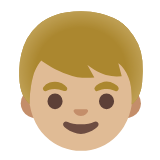 Google(Android) Boy: Medium-Light Skin Tone Emoji