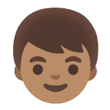 Google(Android) Boy: Medium Skin Tone Emoji