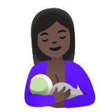 Google(Android) Breast-Feeding: Dark Skin Tone Emoji