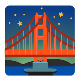 Google(Android) Bridge At Night Emoji