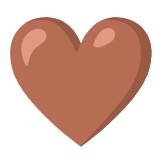 Google(Android) Brown Heart Emoji